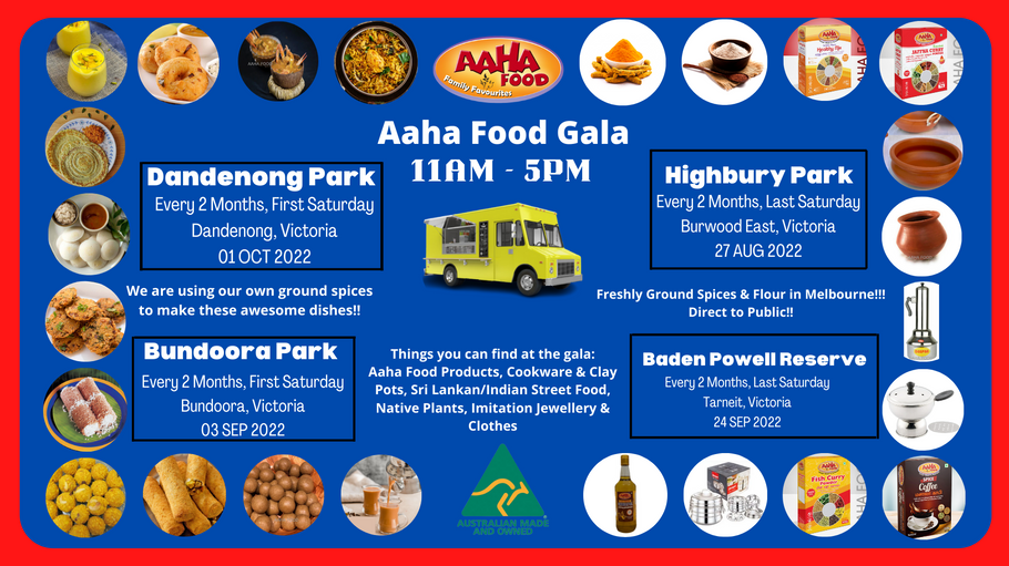 Aaha Food Gala Yarl Santhai at 4 locations in Victoria