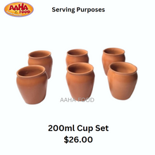 Load image into Gallery viewer, Clay Cups Set 200ml (6 Pack)
