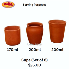 Load image into Gallery viewer, Clay Cups (6 Pack)
