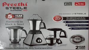 Preethi Steele Mixer 4 Jar (FREE DELIVERY AUS-WIDE)
